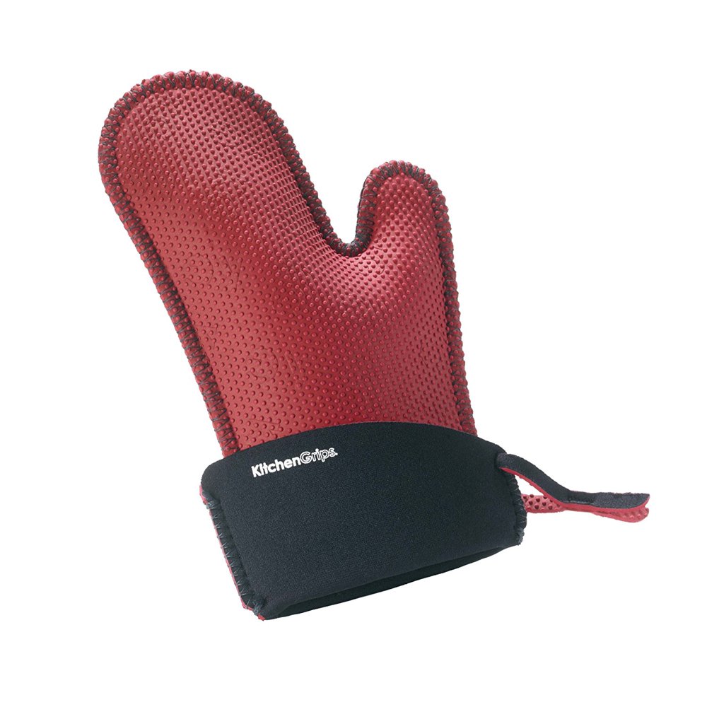 Kitchen Grips Chef's Mitt, Small, Red/Black, Created with unique, non