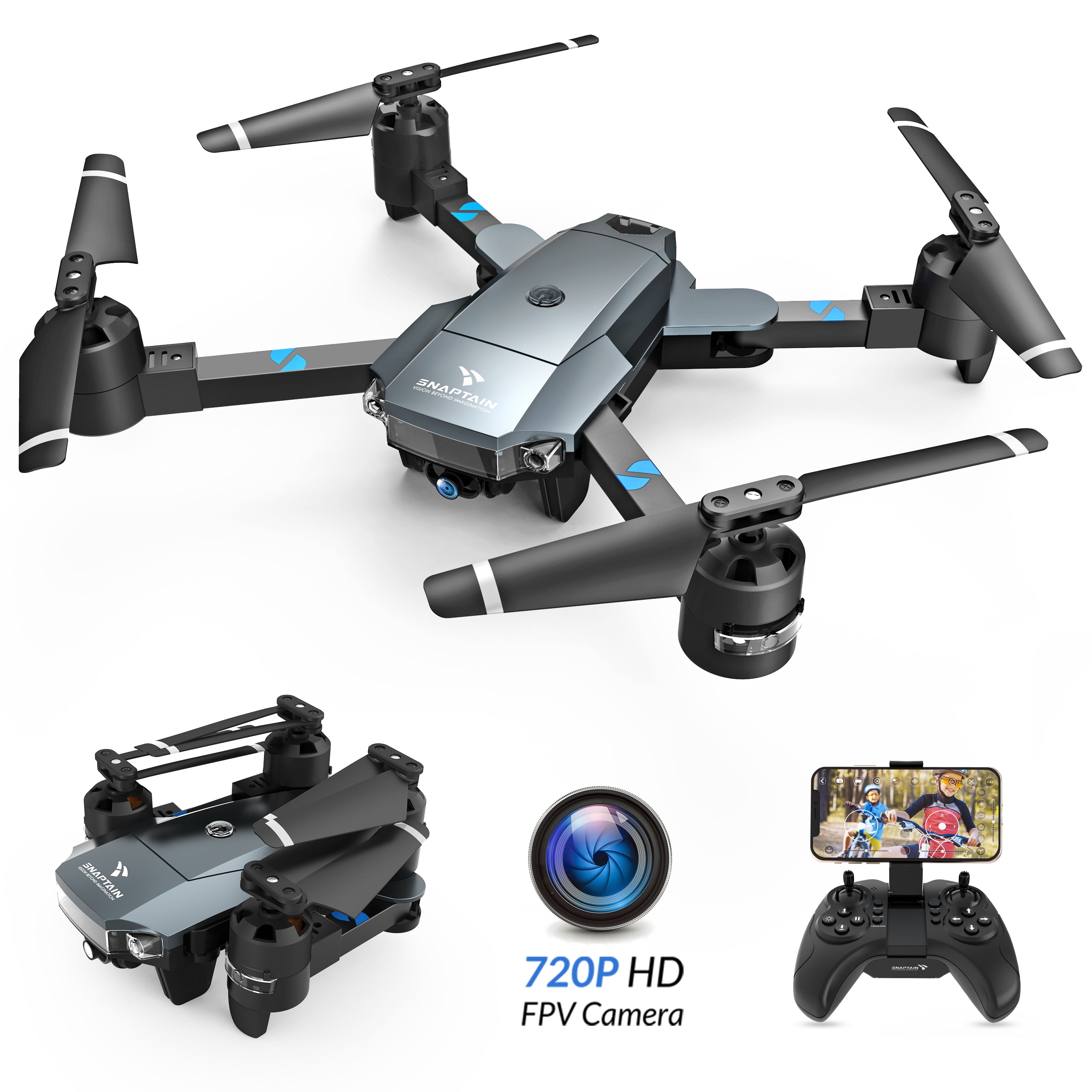 Drone with 1080P Camera Drone with VR Glasses Altitude Hold Headless Mode One Key Take Off RC Drone