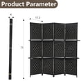 thumbnail image 3 of FDW Room Divider 4 Panel Room Screen Divider Wooden Screen Folding, Black, 3 of 7