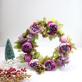 thumbnail image 4 of Guirnalda de flores de peonía artificial, guirnalda de flores de simulación, puerta, decoración floral falsa, decoración del hogar, púrpura Eigraketly HA7401-03B, 4 of 6