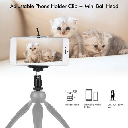 MABOTO Adjustable Phone Holder Clip + Mini Ball Head with 1/4 Inch Screw Mounts for Canon Nikon Sony DSLR Mini DV Monitor Video Light Tripod for 5.5-8.5cm Width Smartphone! On Sale! 5 MABOTO Adjustable Phone Holder Clip + Mini Ball Head with 1/4 Inch Screw Mounts for Canon Nikon Sony DSLR Mini DV Monitor Video Light Tripod for 5.5-8.5cm Width Smartphone