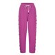 thumbnail image 4 of Pantalones holgados con cintura elástica y hebilla lateral de color liso para mujer - Pantalones informales de poliéster con bolsillos traseros, tallas S-XXL, 4 of 8
