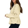 thumbnail image 4 of Veste Décontractée à Capuche pour Femmes Manches Longues Zip Couleur Unie avec Poches Chandail en Molleton d'Automne, 4 of 6