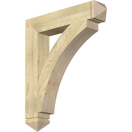 

Ekena Millwork 6 W x 34 D x 40 H Thorton Arts & Crafts Rough Sawn Bracket Douglas Fir