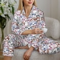 thumbnail image 6 of Lsque sloth cartoon Pattern Long Sleeve Pajama Set for Women - Soft 2-Piece Sleepwear and Loungewear Set with Pockets, Comfy Nightwear-X-Large, 6 of 7