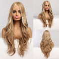 thumbnail image 2 of EASIHAIR-Peluca de cabello sintético para mujer, cabellera artificial largo con degradado Rubio, parte media, alta densidad, resistente al calor, para Cosplay, 2 of 4