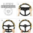 thumbnail image 6 of Jeiento Sunflower Car Steering Wheel Covers,Cow Print Neoprene Auto Car Wrap Cover Car Accessories Protector,Universal Fit for SUV Sedan Van,Anti-slip and Sweat Absorption, 6 of 6