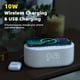 thumbnail image 4 of Reloj despertador Sound Machine con cargador inalámbrico Odokee White, 4 of 9
