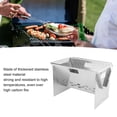 thumbnail image 4 of Parrilla De Barbacoa De Carbón Plegable, Estructura Estable Parrilla De Barbacoa Plegable Al Aire Ventilaciones Circundantes Con Bolsa De Almacenamiento Para Acampar Al Aire, 4 of 7