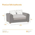 thumbnail image 6 of Moots Premium Leatherette Pets Sofa Charcoal, Medium, 6 of 11