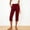 Wine, variant on BUIGTTKLOP Capri Yoga Pants for Women Soft Stretch High Waisted Capri Leggings Elastic Waist Cropped Trousers