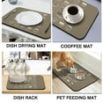 thumbnail image 4 of Premium 19.5x12in Coffee Bar Mat Anti-Slip, Super Absorbent Silicone - Ideal Kitchen Counter Coffee Drying Pad for Coffee Pots, Espresso Machines, 4 of 7