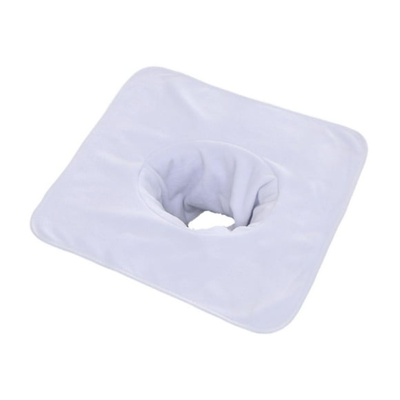 Toalla de spa con orificio para la cara, sábana de salón de belleza para el cuidado de la piel, suave, para masajes de salón. blanco