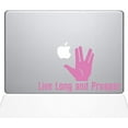 thumbnail image 1 of The Decal Guru Live Long and Prosper Decal Vinyl Sticker, 15" MacBook Pro (2015 & Older Models), Pink (1349-MAC-15P-BG), 1 of 1