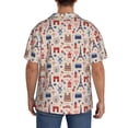 thumbnail image 3 of Fotbe Paris Camisa Estampada de Manga Corta para Hombre, Casual de Verano, Estilo Playero, Sin Arrugas-Large, 3 of 5