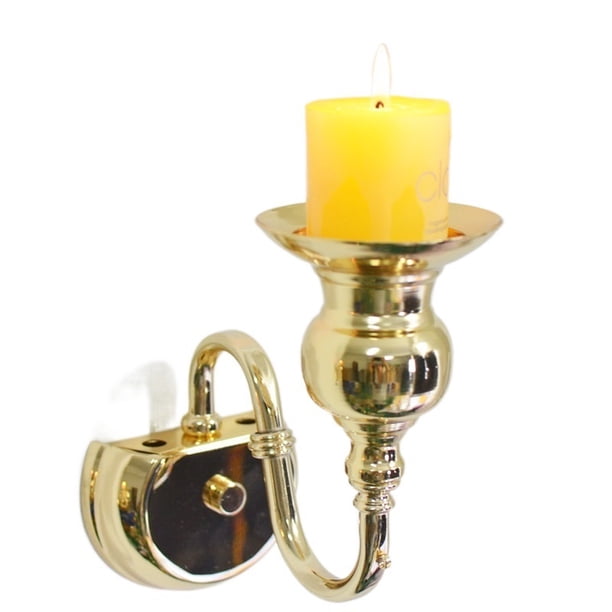Candelabro for colgar en la pared, lámpara de pared, vela perfumada for decoración de pared, candelabro de pared, portavelas dorado, manualidades