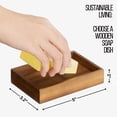 thumbnail image 4 of Evideco French Home Goods Acacia Soap Dish Cup Only Chic Exotic Acacia Soap Dishes, 4 of 8