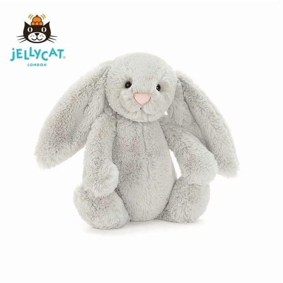 Jellycat Bashful Silver Bunny Stuffed Animal, 12 inches | Soft Rabbit Plush Toy | Cuddly Gift for Babies & Kids