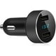 thumbnail image 1 of Cargador de coche USB dual, medidor de voltaje para encendedor de cigarrillos, compatible con Apple iPhone, iPad, Samsung Galaxy, LG, Google Nexus, otros dispositivos de carga USB, negro, 1 of 8