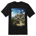 thumbnail image 2 of Plus Size Shirt for Women Black Tops for Women Short Sleeves Shirt for Women Castle T Shirt Oversized Shirt for Women S, 2 of 5