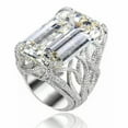 thumbnail image 2 of Women Wedding Gorgeous Cubic Zircon 925 Silver Ring Engagement Gift Sz 6-10, 2 of 5