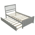 thumbnail image 6 of Harper & Bright Designs Twin Size Platform Bed with Trundle, Gray, 6 of 7