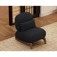 thumbnail image 4 of Morden Fort Black Accent Cloud Sofa Boucle Chair, Comfy Thick Cushion Armless Tilt Back Chair for Living Room, Bedroom, Apartment, 4 of 7