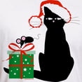 thumbnail image 3 of CafePress - Santa Cat & Mouse Fitted T Shirt - Fitted T-Shirt, Vintage Fit Soft Cotton Tee, 3 of 4