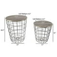 thumbnail image 3 of Lavish Home (Gris) Tables d'Appoint Gigognes avec Rangement, 3 of 5