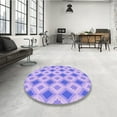 thumbnail image 4 of Ahgly Company Machine Washable Indoor Rectangle Transitional Light Slate Blue Area Rugs, 8' x 12', 4 of 7