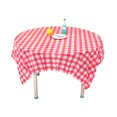 thumbnail image 2 of 10PCS Red Checkered Tablecloth Plastic Disposable Square Table Cover for Wedding Banquet Restaurant Party Holiday Dinner, 2 of 8
