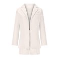 thumbnail image 4 of Njoeus Women Elegant Blazer Shorts Set, Womens 2 Piece Business Outfits Long Sleeve Open Front Blazer Short Suits with Belt S-3XL, 4 of 6