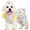 Yellow, variant on Dog Dress Summer for Small Dogs Cats Girl Cute Floral Puppy Harness Dresses with D Ring Pet Dog Princess Birthday Dress Female Doggie