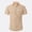 Khaki, variant on KIHOUT Mens Buttons Turndown Short Sleeve Solid Shirts Casual Vacation Daily Summer Blouses With Pocket