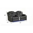 thumbnail image 2 of Modern Minimalist Leather 3-Seater Sofa 220cm with Power Recline and LED Lights, 2 of 26