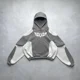 thumbnail image 3 of Sudadera con capucha de estilo Harajuku para mujer, con bordado geométrico, empalme gótico, Y2k, sencilla, para uso diario, con patrón suelto, informal, para hombre, 3 of 5