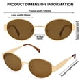 thumbnail image 5 of Lentes de Sol Retro Ovalados DIMENSIP Dorados de Metal para Hombre y Mujer, 5 of 5