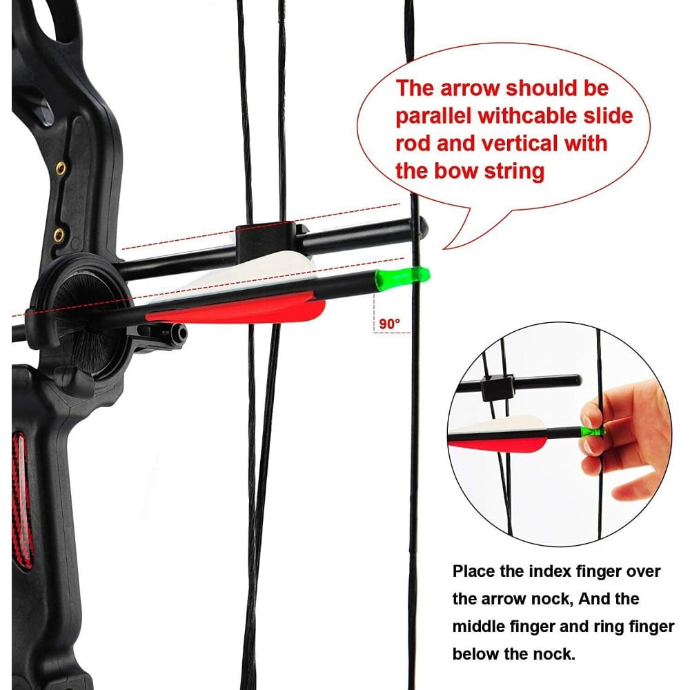 Cocobaby Teens Compound Right Hand Bow Kit W/30"Archery Arrow Target Hunting Set 15-29lbs