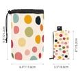thumbnail image 5 of PhooArto Drawstring Cosmetic Bag, Barrel Shaped Portable Travel Makeup Bags, Cartoon Polka Dots Pattern Large Capacity Waterproof Multifunctional Bucket Toiletry Bag, 5 of 6