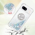 thumbnail image 3 of Funda para Google Pixel 8A 5G con Brillo Líquido Flotante, Purpurina, Parachoques y Anillo Giratorio Soporte, 3 of 5