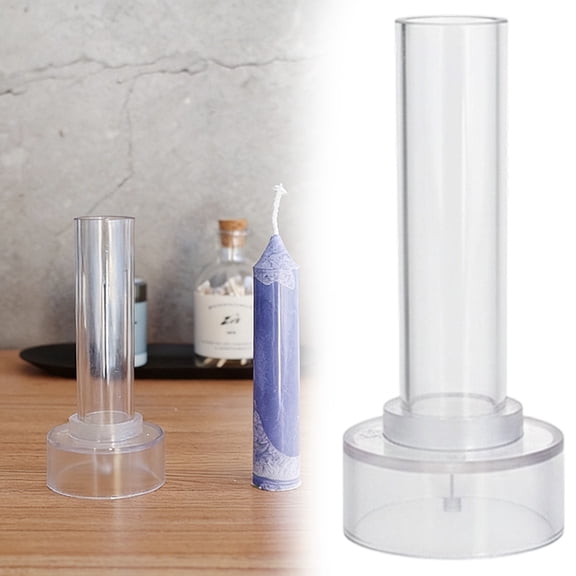 Ecohintz Tapered Long Stick Silicone Candle Mold - Pillar Cylinder Shape, Reusable Plastic Form - Diy Wedding Decor & Aromatherapy Wax Melt, Classic Dinner Decoration Craft Tool, Pillar Candle Making