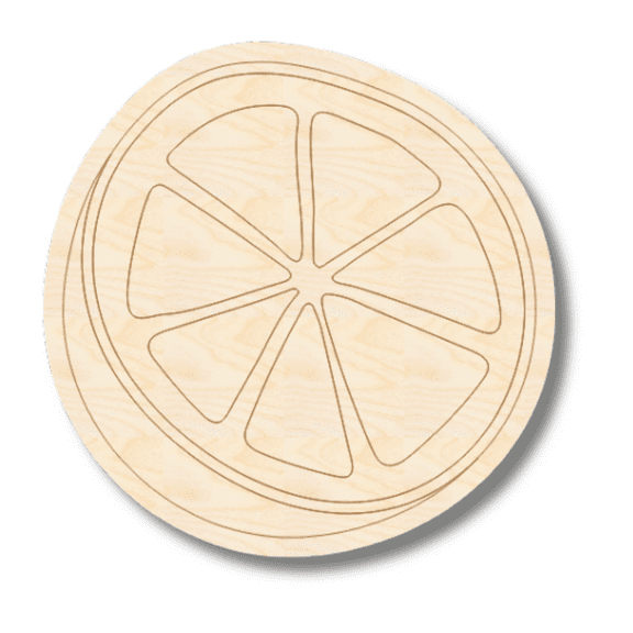 Unfinished Wood Etched Lemon Shape 20" / 1/4"