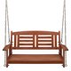 thumbnail image 1 of Zimtown Columpio de Porche de Madera de Abeto para 2 Personas con Cadena - Madera de Abeto Doble Marrón Rojizo, 1 of 11