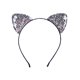 thumbnail image 1 of Diademas de lentejuelas Diademas de orejas de gato, Diademas de orejas de lentejuelas con purpurina Aros de metal para el cabello para mujeres y niñas Suministros para la vida diaria y la fiesta, 1 of 5
