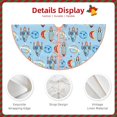 thumbnail image 3 of Sikiie Cartoon Rocket With Space Nativity Christmas Tree Skirt, Jesus Christian Winter Holiday Tree Mat Decoration(30-48IN)30", 3 of 6