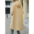 thumbnail image 6 of American Trends Womens Rain Jacket Long Waterproof Rain Jacket Women Lightweight Womens Raincoat Packable Trench Coats Light Khaki XL, 6 of 7