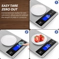 thumbnail image 3 of 33lb Food Kitchen Digital Scale,1g/0.05oz Precise Graduation, USB Charging Kitchen Scale, Waterproof Stainless Steel with LCD Display, Ounces and Grams for Weight Loss, Cooking, Baking (Silvery), 3 of 7