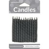 Club Pack of 576 Solid Jet Black Decorative Birthday Cake & Cupcake Party Candles 2.5"