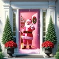 thumbnail image 6 of Axiiglly Christmas Decorations Christmas Door Cover with Santa Claus, Xmas Backdrops Decor Festive Door Banner, Door Covers Decorative for Home Wall Party Holiday Kitchen, 35.4"×70.9", 6 of 8