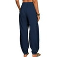 thumbnail image 4 of LilyLLL Plus Size M-5XL Womens Cotton Linen High Waist Pockets Baggy Harem Pants, 4 of 4